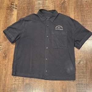Abercrombie & Fitch Dark Gray Casual Button Down Shirt